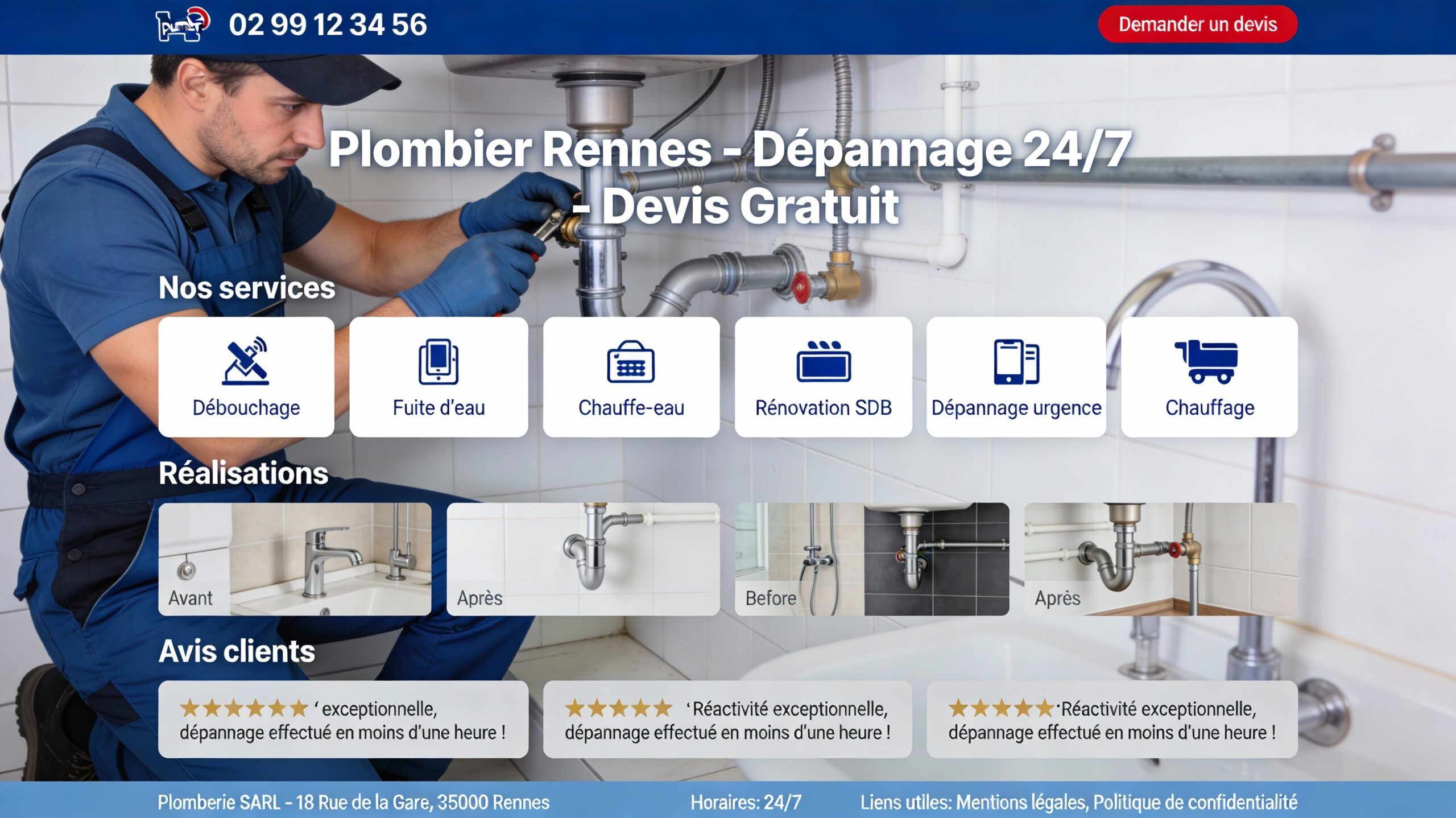 site plombier rennes
